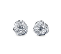 Authentic TIFFANY & Co. Twist Knot Earrings in Sterling Silver