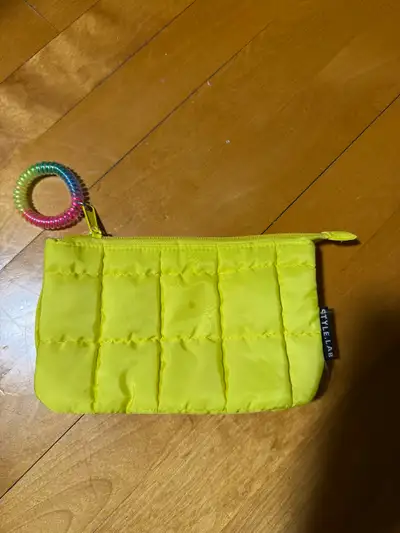 Yellow puffer pouch/case, View more