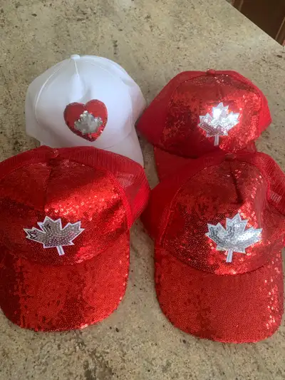 I purchased a bunch of hats for a Canada Day party and have a few left over. Not worn or used. The 3...