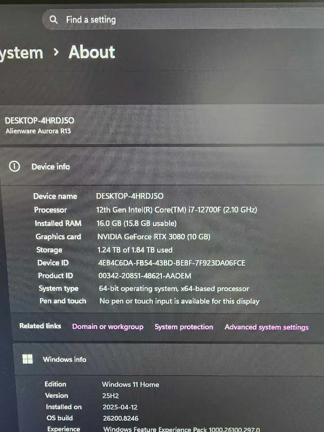 Alienware Aurora R13 - 2TB and RTX3080 in Desktop Computers in City of Montréal - Image 5