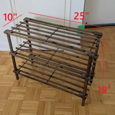 3 Tier Wooden Shoe Rack, Shelf, Storage Organizer, View more