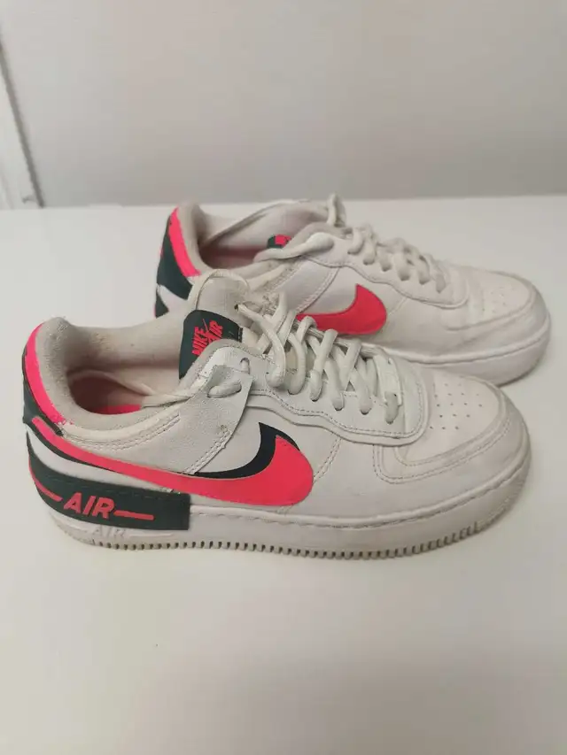 Nike Air Force 1 - shadow white solar red women's size 7