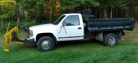1990 gmc 4x4 3500 454 7.4l 8ft plow and dump