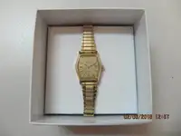 Classic Cardinal Ladies Gold Tone 22 Jewels Wind Up Watch 1970s