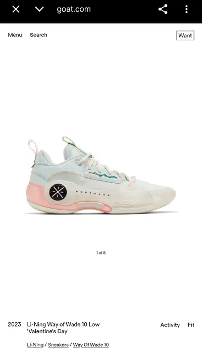 Li-Ning Way of Wade 10 Low 'Valentine's Day' Size 9.5, View more