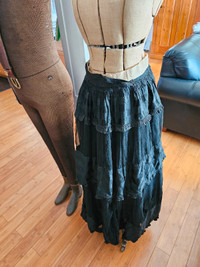 1890's formal silk skirt