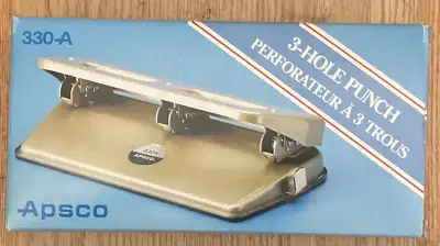 Apsco 330-a 3 hole punch, View more