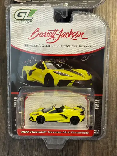 1/64 Greenlight Barrett Jackson Chevy corvette C8R C8 yellow, View more