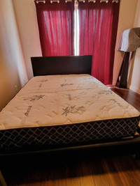 Queen size bed and mattress 