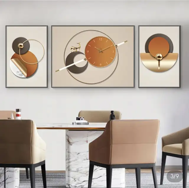 3Pcs Geometric Wall Clock Decor Set in Home Décor & Accents in Markham / York Region - Image 3