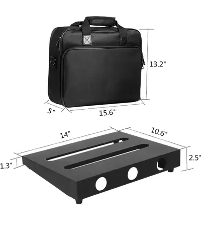 Guitar Pedal Board 14" x 10.6" with Carry Bag (SPB-14), View more
