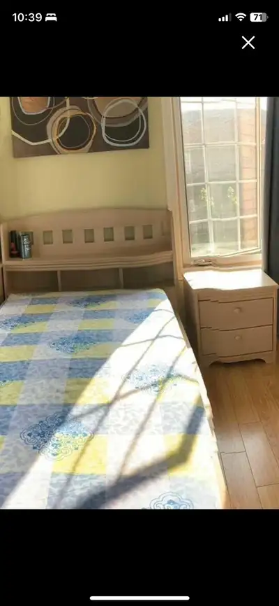 5 pieces flat bed , night table with free mattress , View more