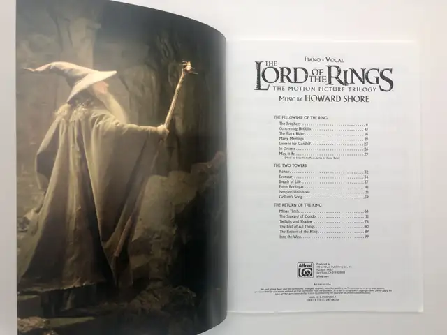 The Lord of the Rings The Motion Picture Piano and Lyric 
 in Other in Bedford - Image 3