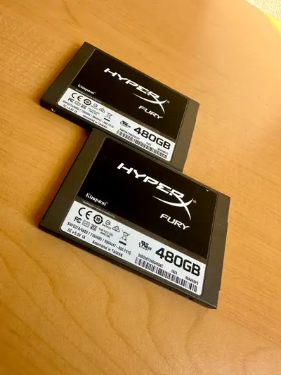 90$ SSD hard drive 2.5 Fury Hyper X 480gb, View more
