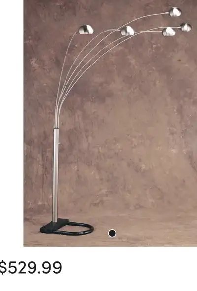 Retro mcm  floor lamp stainless 5 lights adjustable cascading, View more