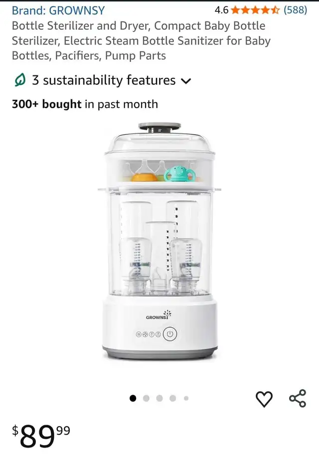Bottle Sterilizer and Dryer, Compact Baby Bottle Sterilizer,.... in Feeding & High Chairs in Calgary - Image 4