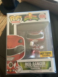 Funko Pop Red Ranger Metallic Power Rangers Figure #406
