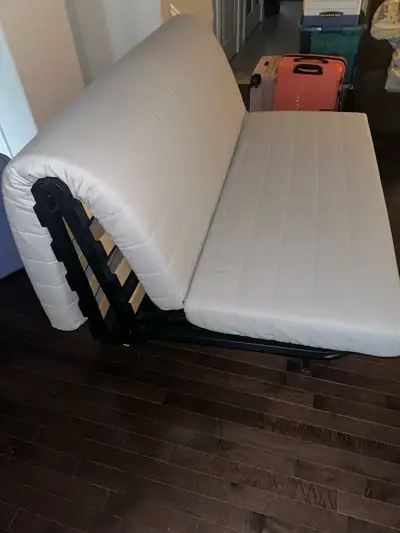 Futon bed frame and mattress for sell, View more