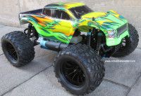 NEW RC NITRO GAS MONSTER TRUCK ,  HSP 1/10 4WD PIVOT BALL SUSP.