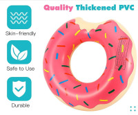 Inflatable Pool Float / Swim Ring - Donut Theme - New / Packaged