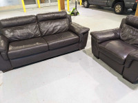 Leather power recliner sofa set - delivery available 