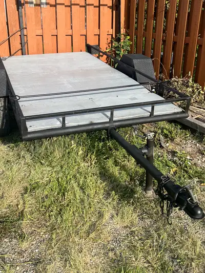 Snowmobile, quad, side by side tilt built trailer with spare, 118 inches long inside, 57 inches wide...