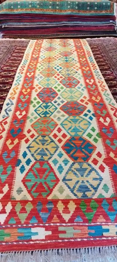 2'8X9'9 Ft Runner Afghan woollen kilim rug, View more