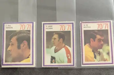 1970-71 Esso Power Stamps (x3) Bruins Flyers Hockey Cards, View more