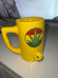 Wake n Bake yellow mug 