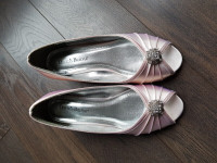 Wedding shoes blush pink open toed shoes 7.5
