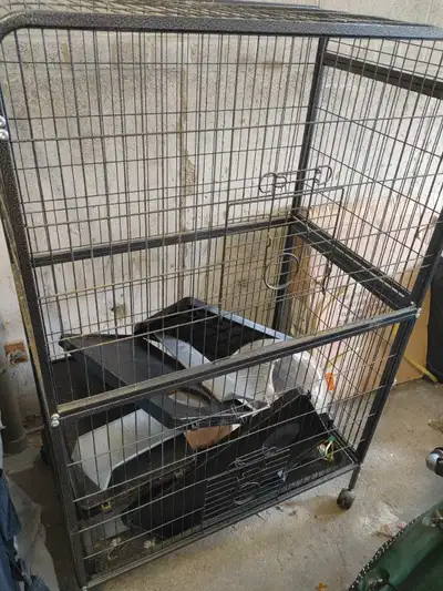 I have a large pet cage that is about 5ft tall, 3ft wide and 1.5ft deep. It has multiple shelfs with...
