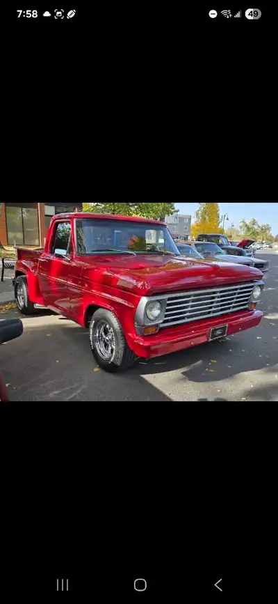 PENDING SOLD 1967 F100 factory short box stepside. Truck has a 300 6 cylinder c4 automatic. It has p...