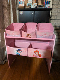 Disney storage bin shelf