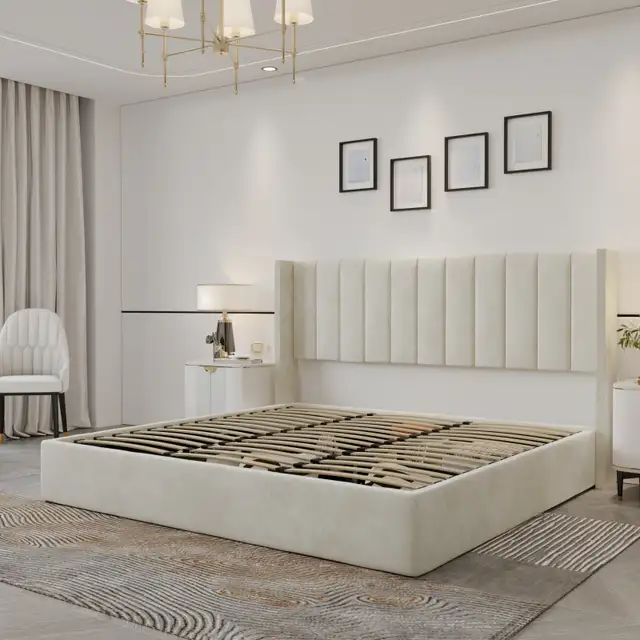  Brand New in Box! Queen/King Hydraulic Lift Storage Bed in Beds & Mattresses in Peterborough - Image 5