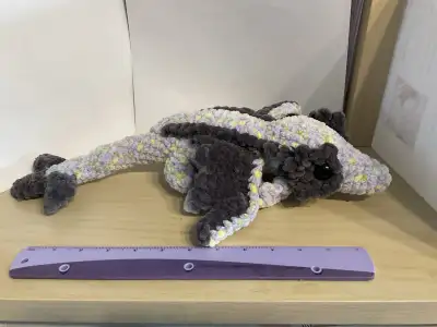 crocheted dragon plushie, View more