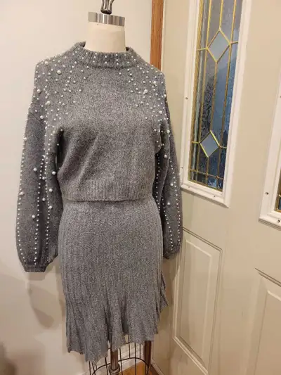 Zara Knit Set Med Skirt & Small Top, View more