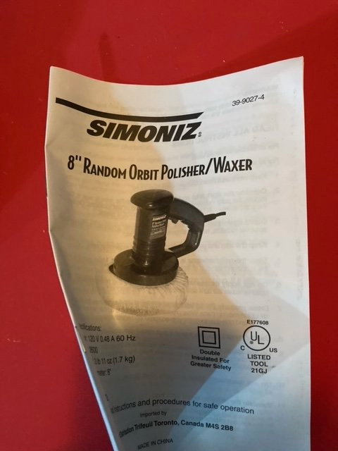 Simoniz Corded Buffer in Power Tools in St. Catharines - Image 3