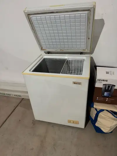 I'm selling a used small chest freezer, perfect for storing extra food or keeping items frozen. It's...