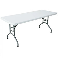 Large (6f x 2.2f) White Costco Folding Resin Table - Heavy Duty