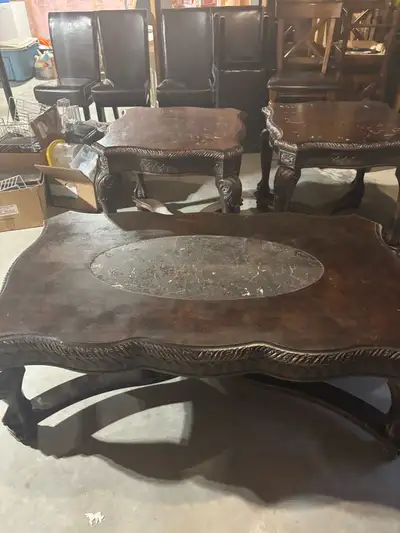 Solid Wood 3-Piece Table Set, View more