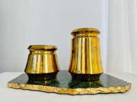 New Luxury gold Candle holder set Gift