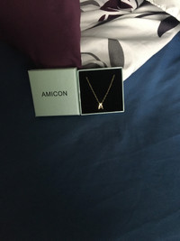 Amicon Letter A gold necklace 