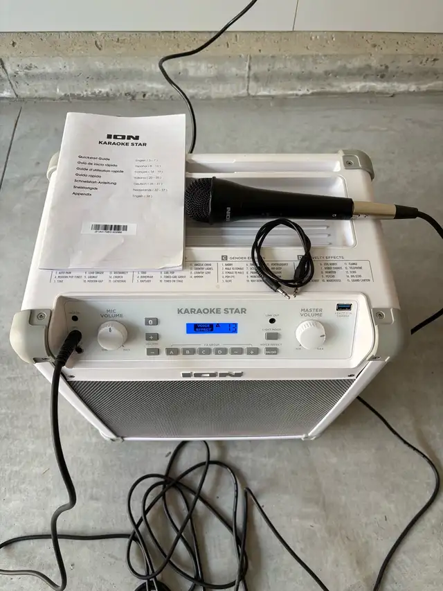 ION Karaoke Star Bluetooth Speaker System + Mic - Excl Cond