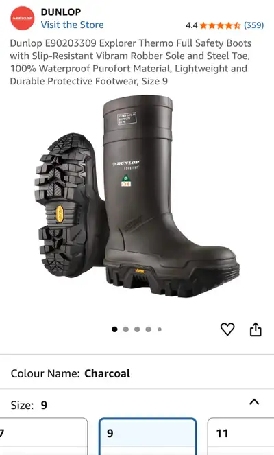 Dunlop Men's Steel Toe Steel plate Purofort Explorer Safety Boot, View more