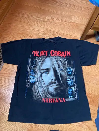 Kurt Cobain Nirvana Vintage Band T-Shirt - Size Large, View more