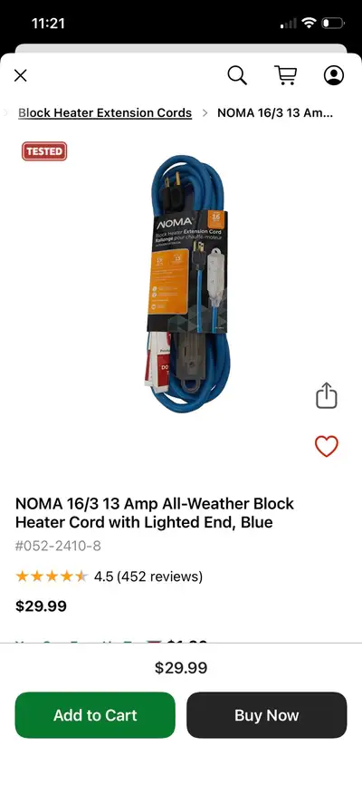 Outdoor Extension Cord 15ft, View more