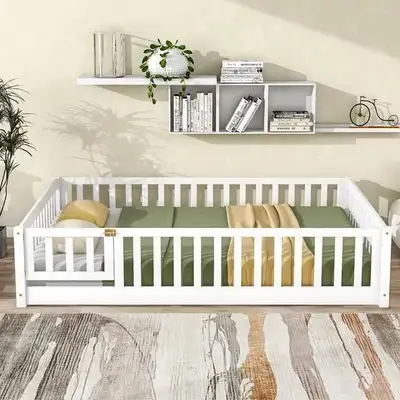 Lit double plateforme au sol pour enfants, View more