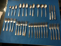 Vtg Assorted various brand Silver Plated Cutlery35 pc