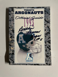 1993 Toronto Argos Official Guide autographed by Andrew Thomas 5