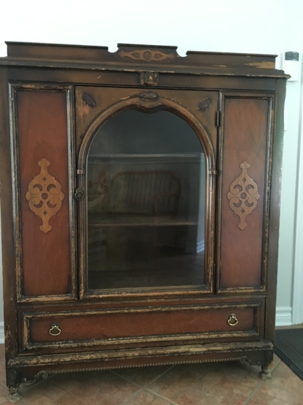 Vaisselier antique avec marqueterie Sideboard Buffet Hutches